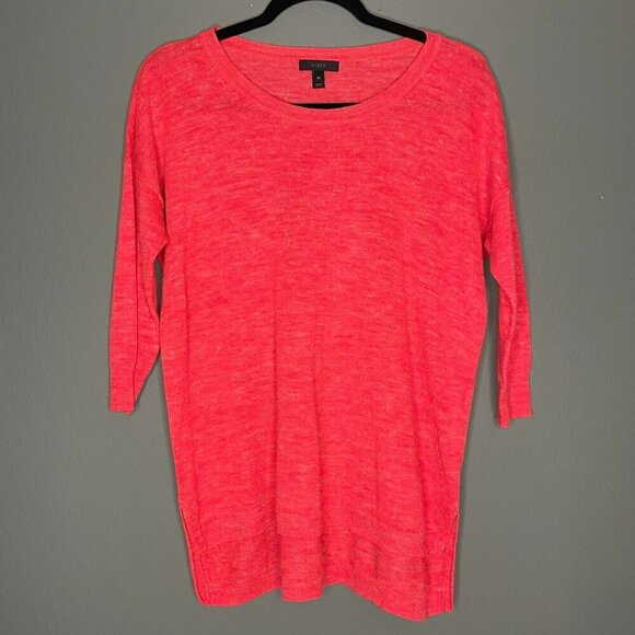 J. Crew Women's XS Alpaca Blend Red High Low Sweater Blouse - Picture 1 of 13